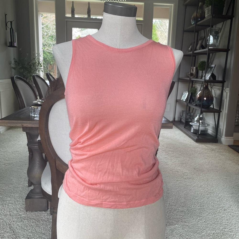 Donna Karan Coral Fitted Cashmere Tank Top